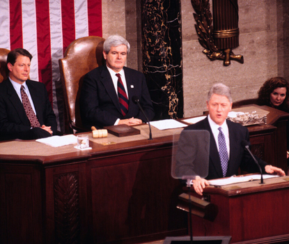 Photo of Clinton State of the Union address.