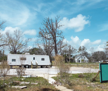 Photo of Mississippi after Hurricane Katrina.