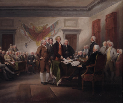 Painting of the signers of the Declaration of Independence