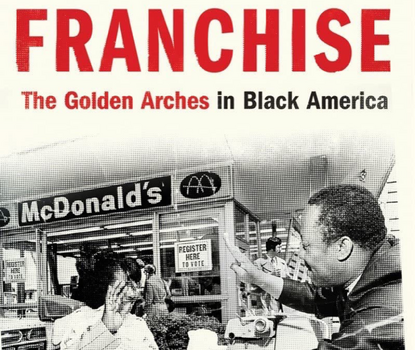 Book cover featuring retro photograph of McDonalds counter