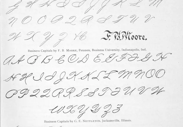 Handwritten alphabet by different hands