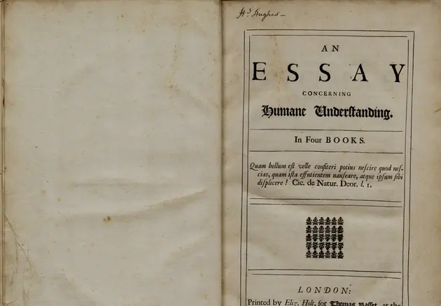 Title page of late seventeenth-century book by philosopher John Locke