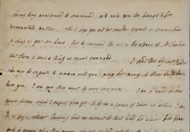 Letter from Lucy Knox to her Husband Henry Knox