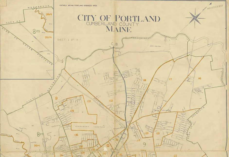 Enumeration District Map of Portland Maine