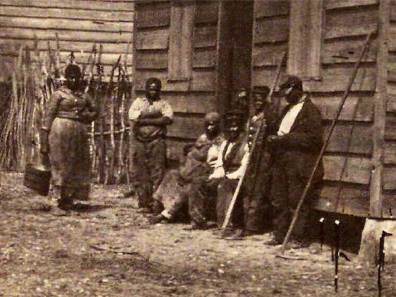 Group of Negros at Rhett's Plantation