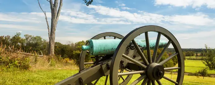 Historic Cannon at Gettysburg Battlefield