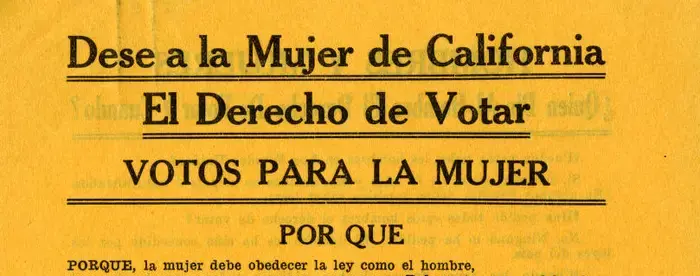 Flyer in Spanish pertaining to voting in California