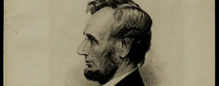 Engraving of Abraham Lincoln's head