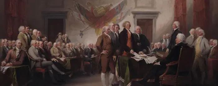 Painting of the signers of the Declaration of Independence