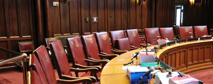 Row of seats in the Senate Chamber