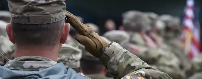 Soldiers saluting 