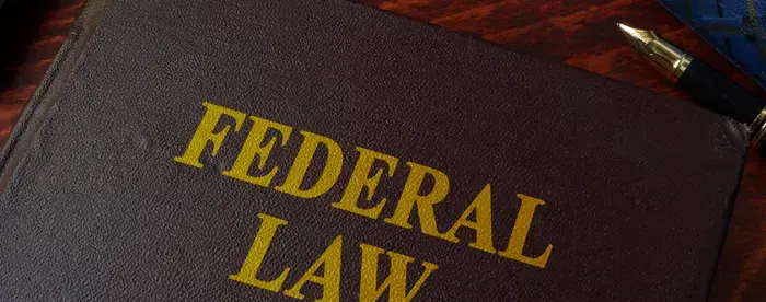 Book with "Federal Law" written on cover