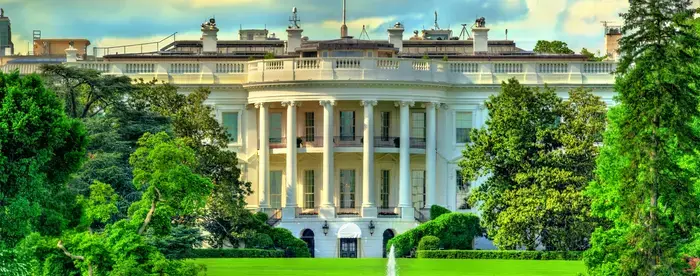 The White House and front lawn