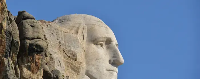 George Washington's face in Mount Rushmore