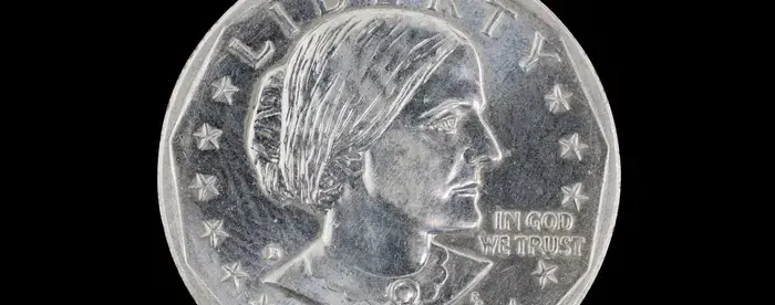 Coin with Susan B. Anthony's face