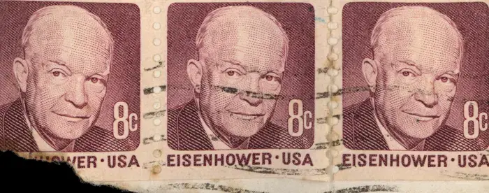 Stamps with Eisenhower's face