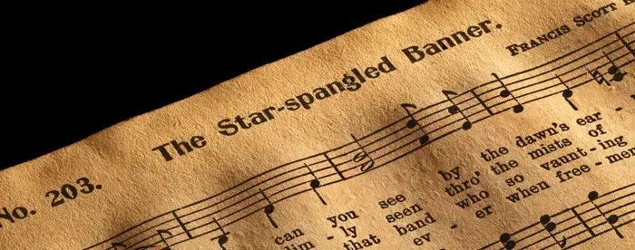 Music sheet for "The Star-Spangled Banner" 