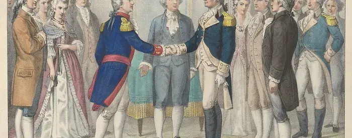 The First Meeting of Washington and Lafayette—Philadelphia, August 3rd, 1777.