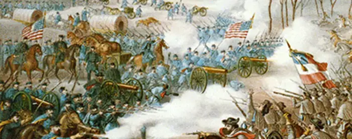 Painting of the Battle of Pea Ridge