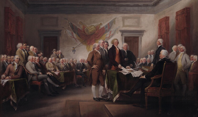 Painting of the signers of the Declaration of Independence