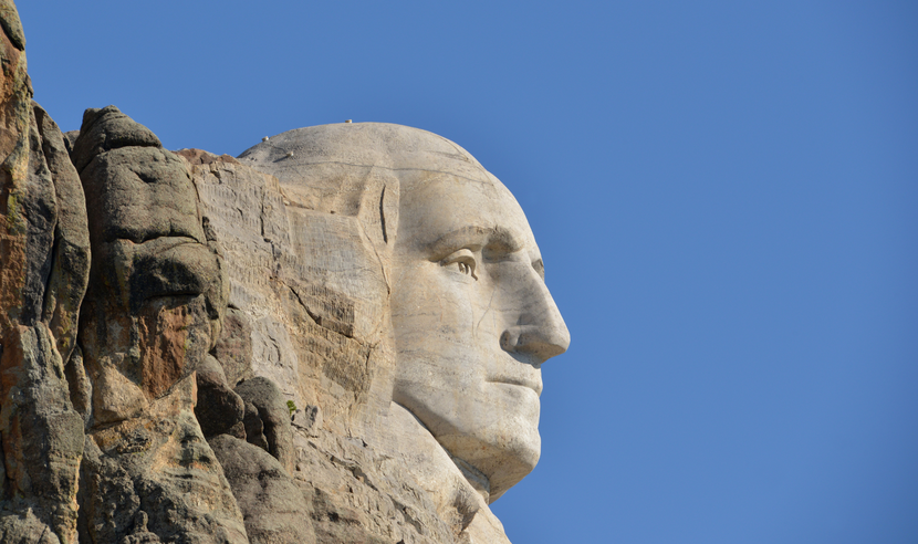 George Washington's face in Mount Rushmore