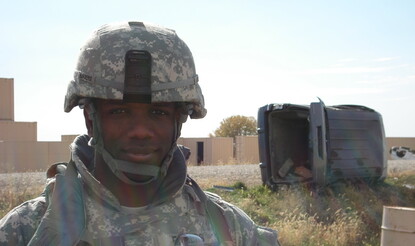 Photograph of Alan Rogers in military uniform