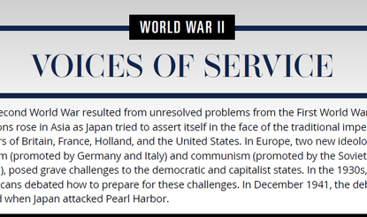 Preview of WWII Voices of Service Exhibition