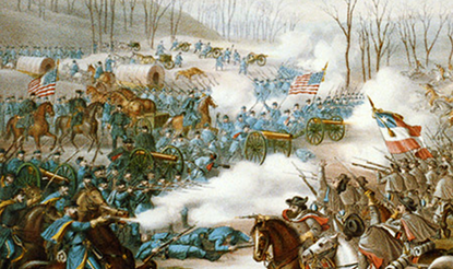 Painting of the Battle of Pea Ridge