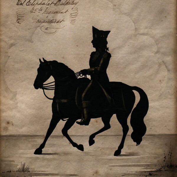 Silhouette of Colonel on Horseback