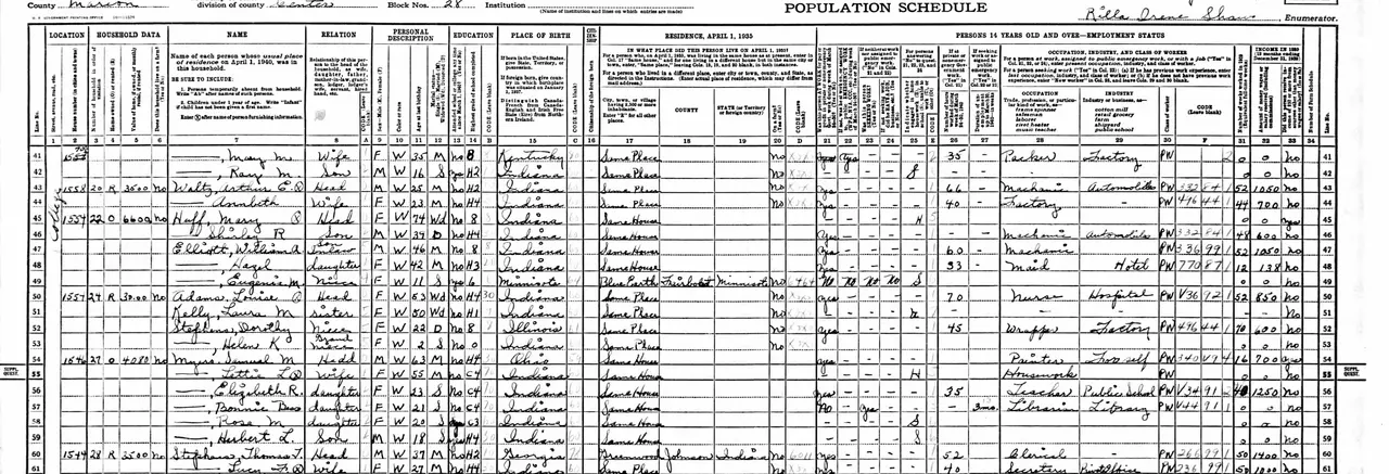 Census for 1940 with Rose Meyers