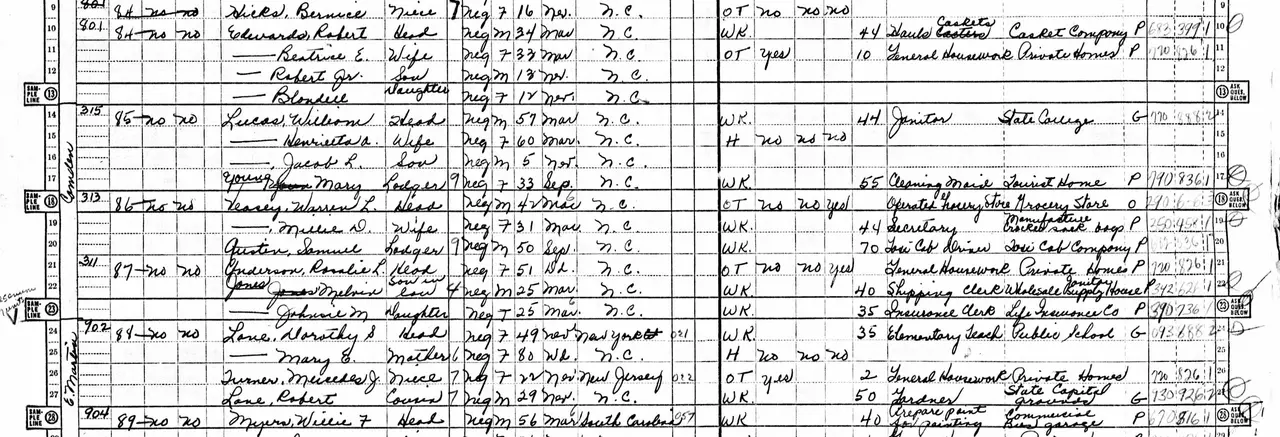 1950 Census Page