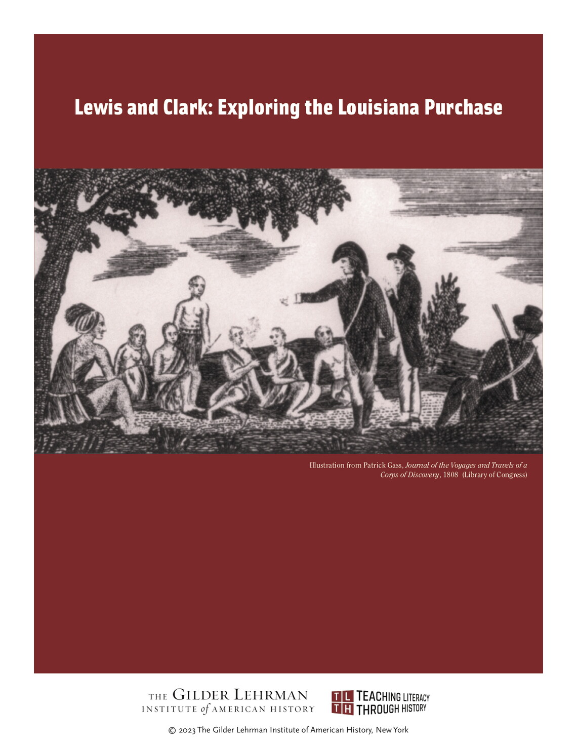 Cover of Lesson Plan Featuring an Illustration of Lewis and Clark