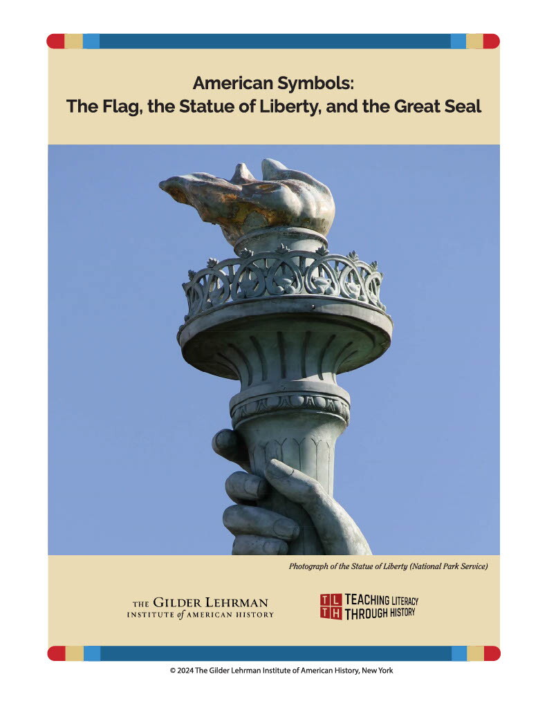 cover of lesson plan featuring close-up photo of the Statue of Liberty